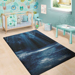 Night Forest And Moonlight Print Area Rug