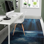 Night Forest And Moonlight Print Area Rug
