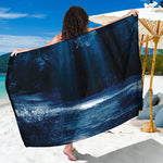 Night Forest And Moonlight Print Beach Sarong Wrap