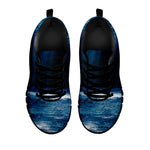 Night Forest And Moonlight Print Black Sneakers