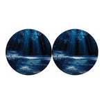 Night Forest And Moonlight Print Car Coasters