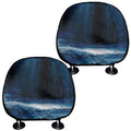 Night Forest And Moonlight Print Car Headrest Covers