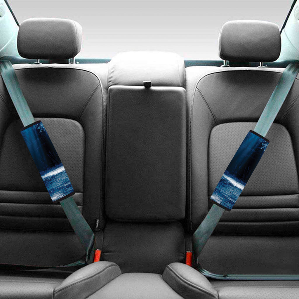 Night Forest And Moonlight Print Car Seat Belt Covers
