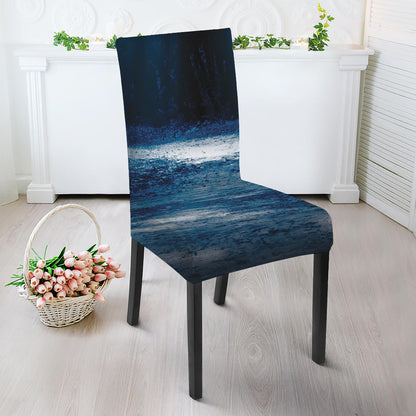 Night Forest And Moonlight Print Dining Chair Slipcover