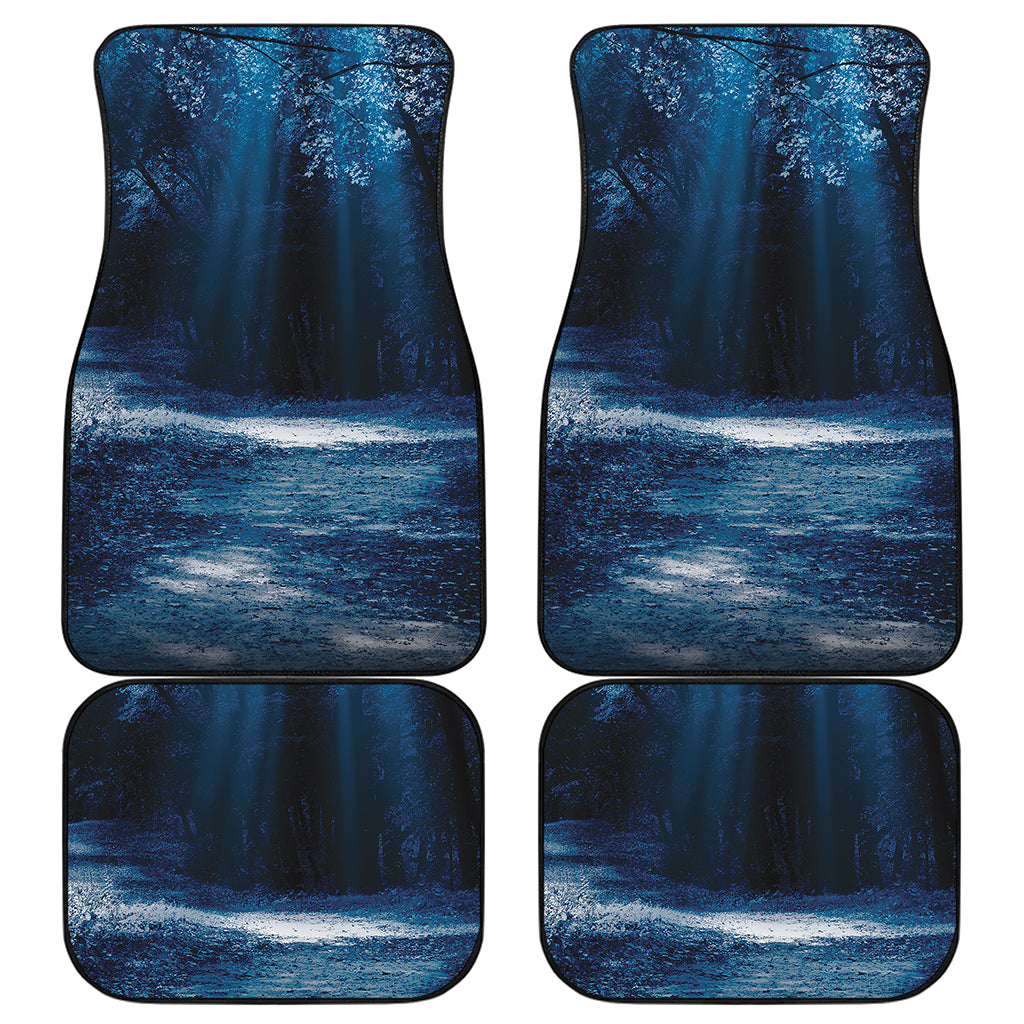 Night Forest And Moonlight Print Front and Back Car Floor Mats
