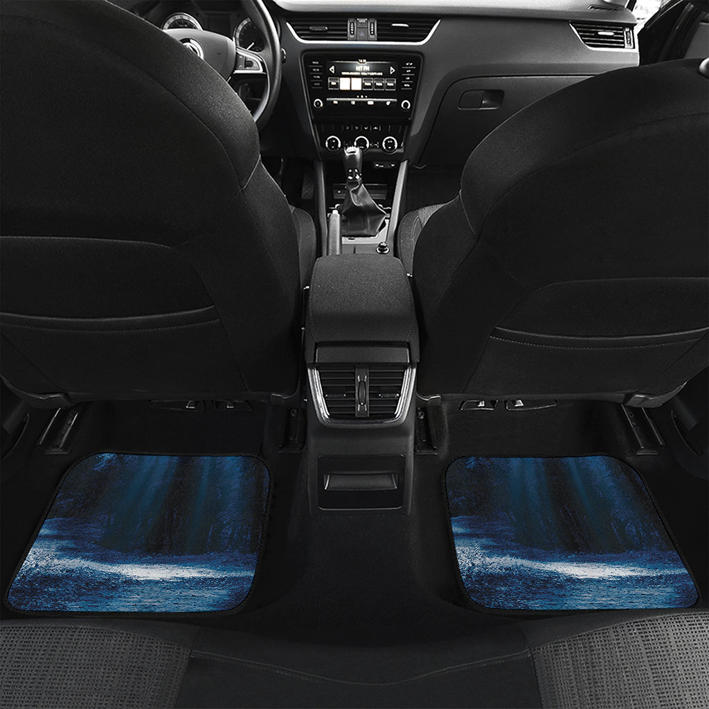 Night Forest And Moonlight Print Front and Back Car Floor Mats