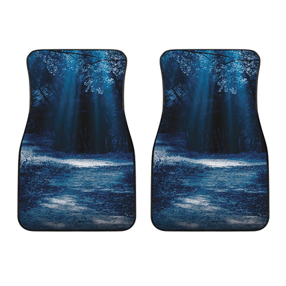 Night Forest And Moonlight Print Front Car Floor Mats