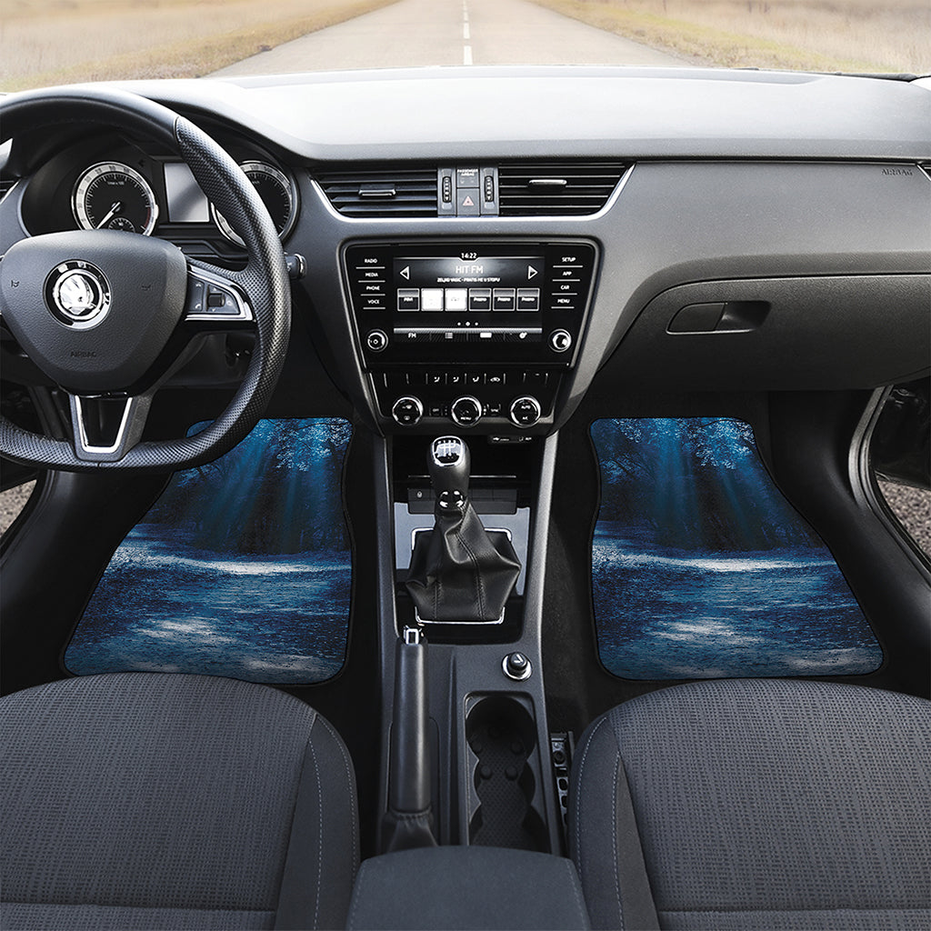 Night Forest And Moonlight Print Front Car Floor Mats