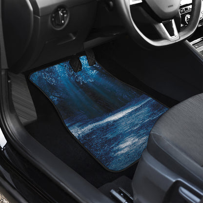 Night Forest And Moonlight Print Front Car Floor Mats
