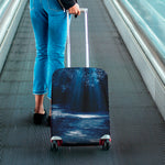 Night Forest And Moonlight Print Luggage Cover