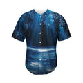 Night Forest And Moonlight Print Men's Baseball Jersey