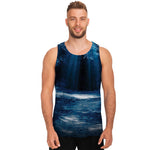 Night Forest And Moonlight Print Men's Tank Top