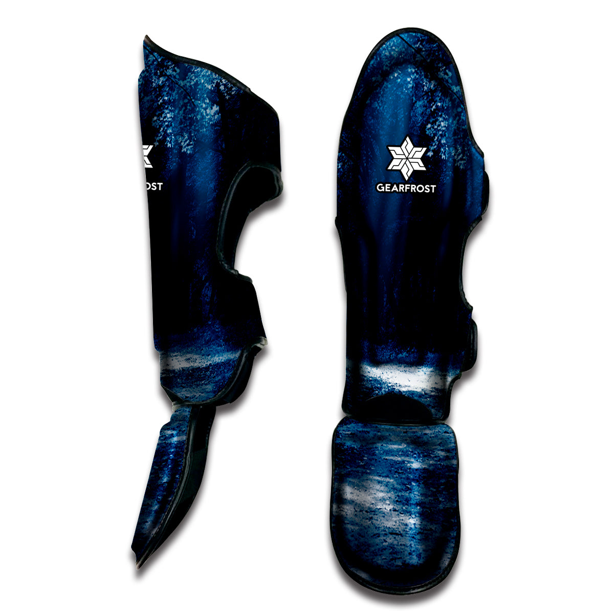 Night Forest And Moonlight Print Muay Thai Shin Guard