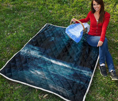Night Forest And Moonlight Print Quilt