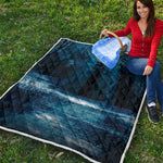 Night Forest And Moonlight Print Quilt
