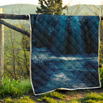 Night Forest And Moonlight Print Quilt