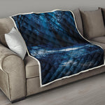 Night Forest And Moonlight Print Quilt