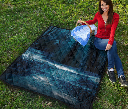 Night Forest And Moonlight Print Quilt