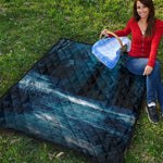 Night Forest And Moonlight Print Quilt