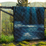Night Forest And Moonlight Print Quilt