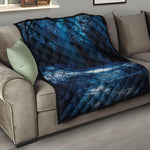 Night Forest And Moonlight Print Quilt