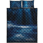 Night Forest And Moonlight Print Quilt Bed Set