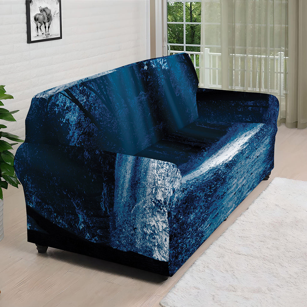 Night Forest And Moonlight Print Sofa Cover