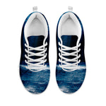 Night Forest And Moonlight Print White Sneakers