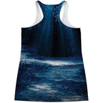 Night Forest And Moonlight Print Women's Racerback Tank Top
