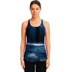Night Forest And Moonlight Print Women's Racerback Tank Top