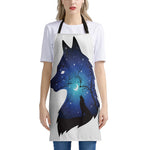 Night Forest Wolf Spirit Print Apron