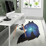 Night Forest Wolf Spirit Print Area Rug