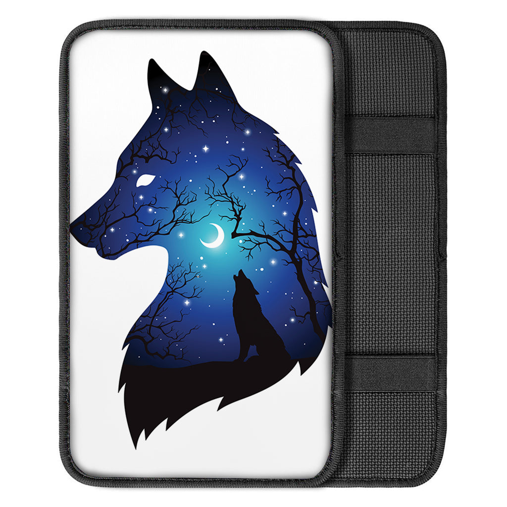 Night Forest Wolf Spirit Print Car Center Console Cover