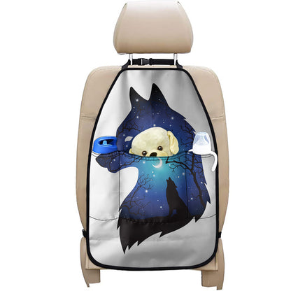 Night Forest Wolf Spirit Print Car Seat Organizers