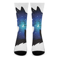 Night Forest Wolf Spirit Print Crew Socks