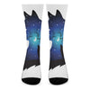 Night Forest Wolf Spirit Print Crew Socks