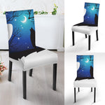 Night Forest Wolf Spirit Print Dining Chair Slipcover