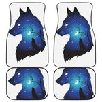 Night Forest Wolf Spirit Print Front and Back Car Floor Mats