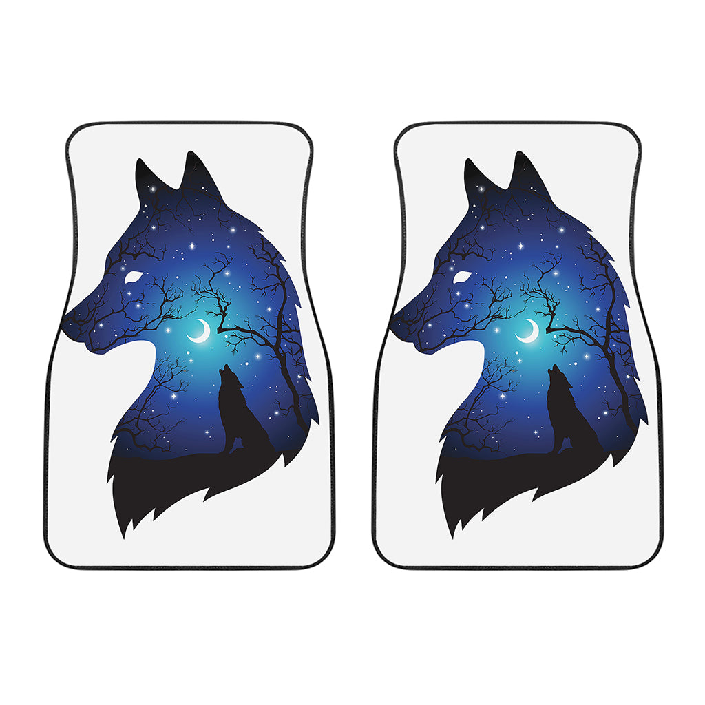 Night Forest Wolf Spirit Print Front Car Floor Mats