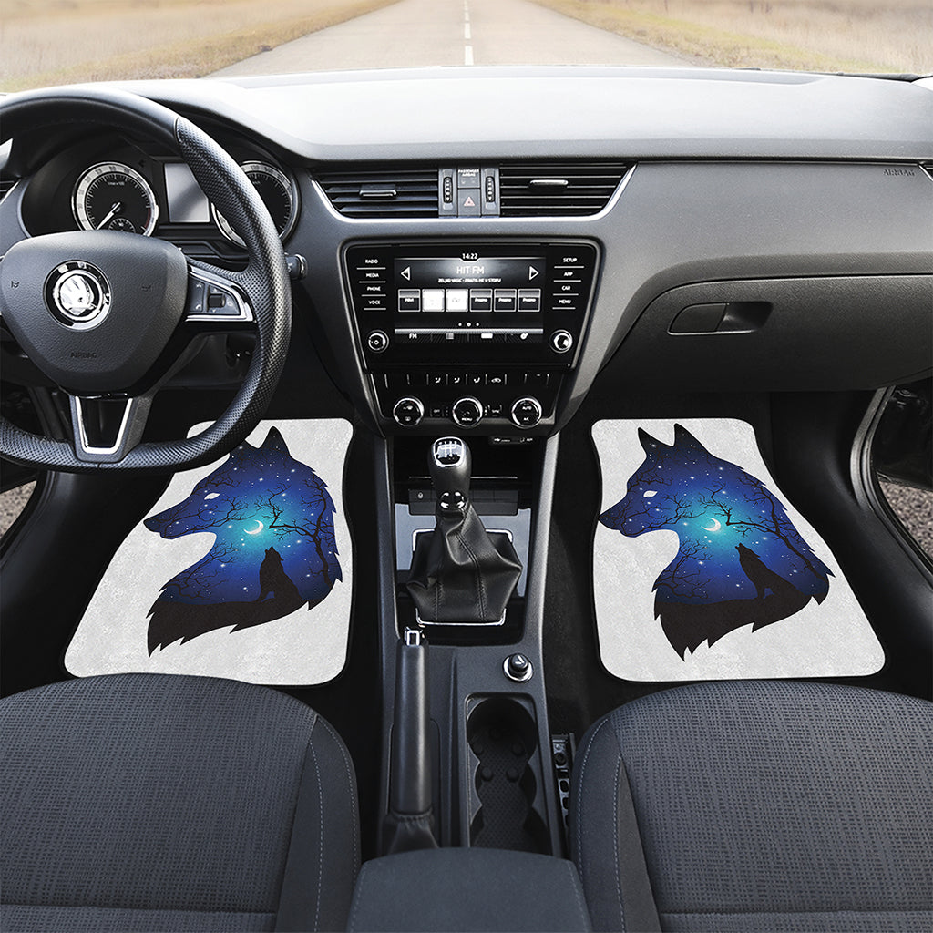 Night Forest Wolf Spirit Print Front Car Floor Mats