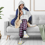 Night Forest Wolf Spirit Print Hooded Blanket