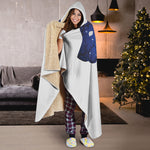 Night Forest Wolf Spirit Print Hooded Blanket