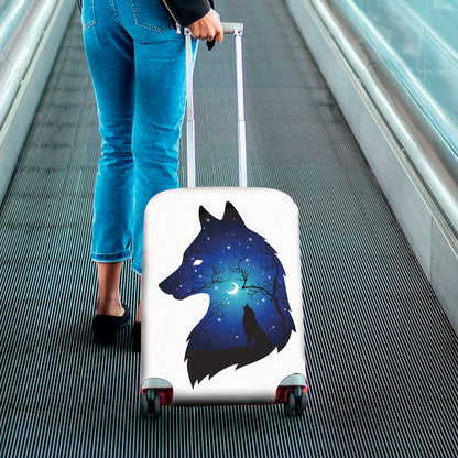 Night Forest Wolf Spirit Print Luggage Cover