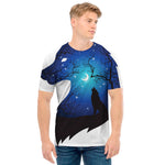 Night Forest Wolf Spirit Print Men's T-Shirt