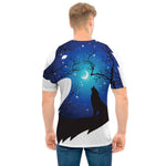 Night Forest Wolf Spirit Print Men's T-Shirt