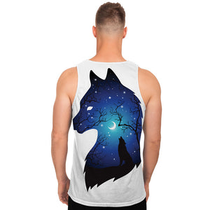 Night Forest Wolf Spirit Print Men's Tank Top