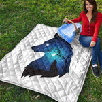 Night Forest Wolf Spirit Print Quilt