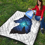 Night Forest Wolf Spirit Print Quilt