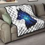 Night Forest Wolf Spirit Print Quilt