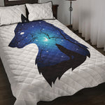 Night Forest Wolf Spirit Print Quilt Bed Set
